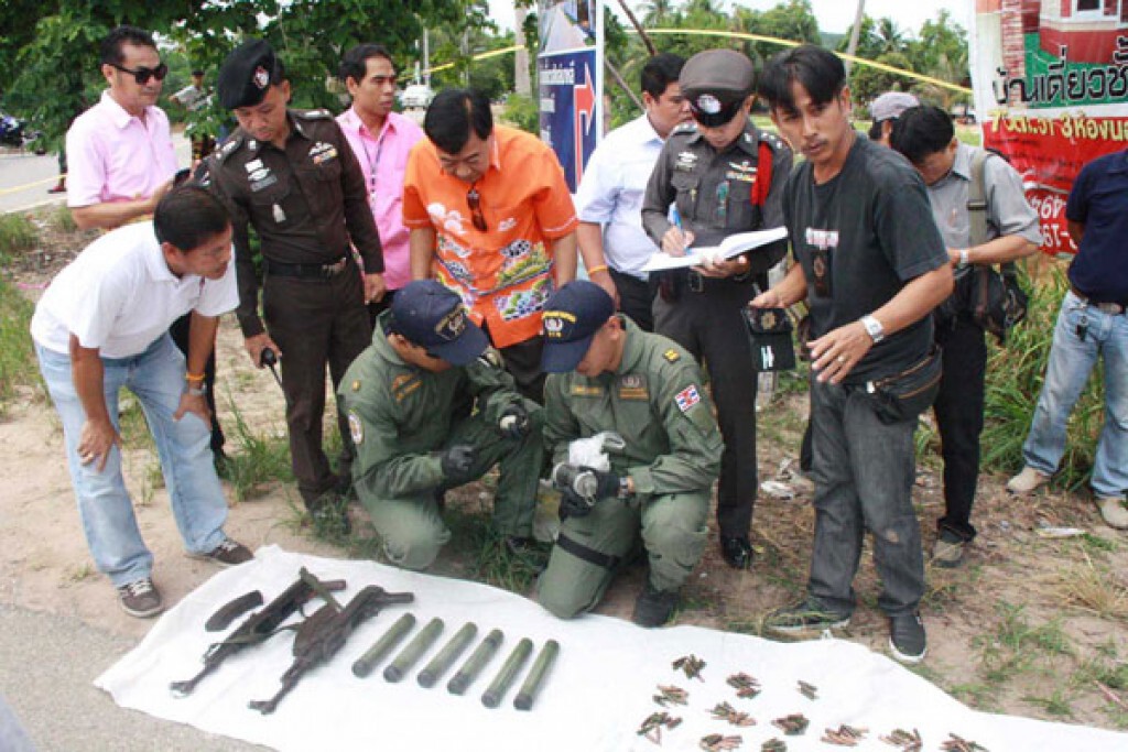 พบอาวุธสงครามเพียบ ทิ้งริมถนนเมืองสัตหีบ