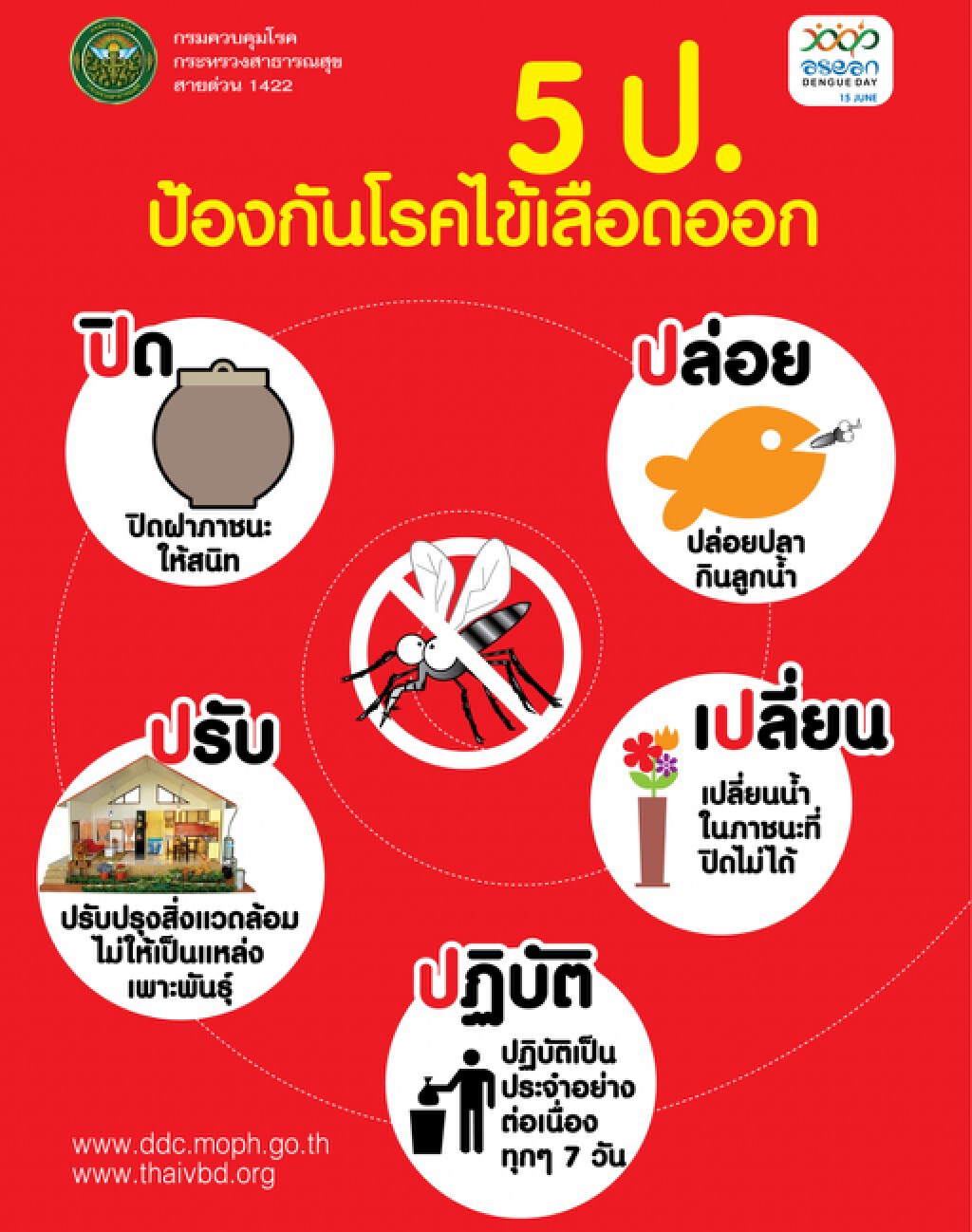 กทม.งัดมาตราการ "5ป." เฝ้าระวัง-ตัดวงจรยุงลาย กทม.งัดมาตราการ "5ป." เฝ้าระวัง-ตัดวงจรยุงลาย