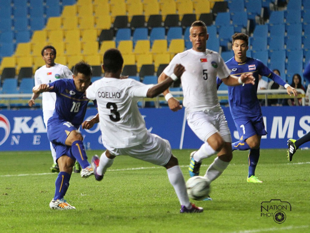 แข้งไทยถล่มติมอร์ 3-0 เข้ารอบ แข้งไทยถล่มติมอร์ 3-0 เข้ารอบ