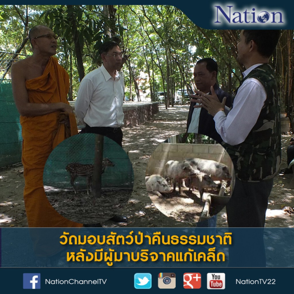 วัดมอบสัตว์ป่าคืนธรรมชาติหลังมีผู้มาบริจาคแก้เคล็ด วัดมอบสัตว์ป่าคืนธรรมชาติหลังมีผู้มาบริจาคแก้เคล็ด