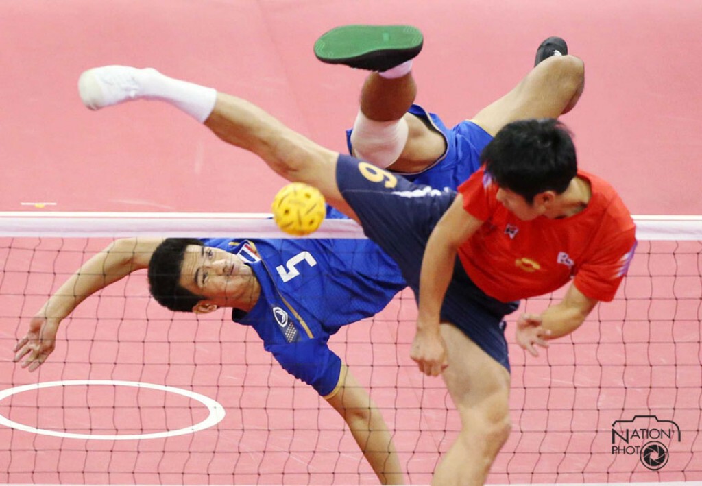 "ตะกร้อไทย"ทีมชาย สอนเชิง "เจ้าภาพ" 3-0
