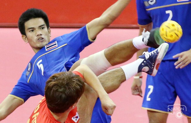 "ตะกร้อไทย"ทีมชาย สอนเชิง "เจ้าภาพ" 3-0