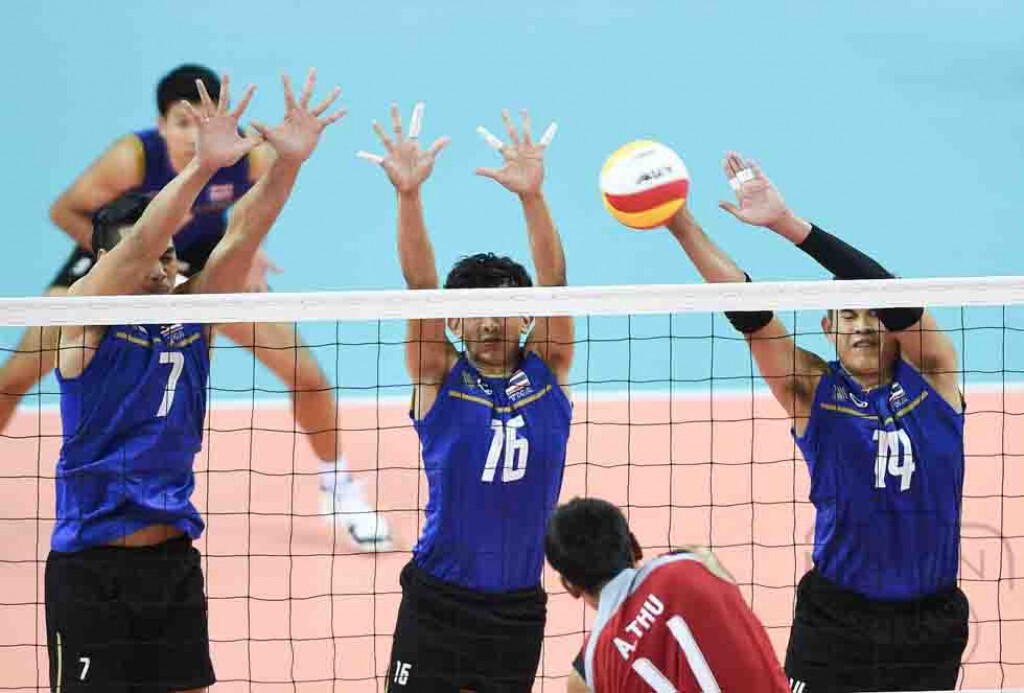 วอลเลย์บอลชายทีมชาติไทย เอาชนะ ทีมชาติเมียนมาร์ ไป 3-0 เซ็ต