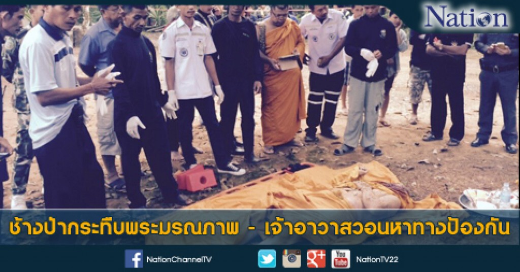 ช้างป่ากระทืบพระมรณภาพ - เจ้าอาวาสวอนหาทางป้องกัน ช้างป่ากระทืบพระมรณภาพ - เจ้าอาวาสวอนหาทางป้องกัน