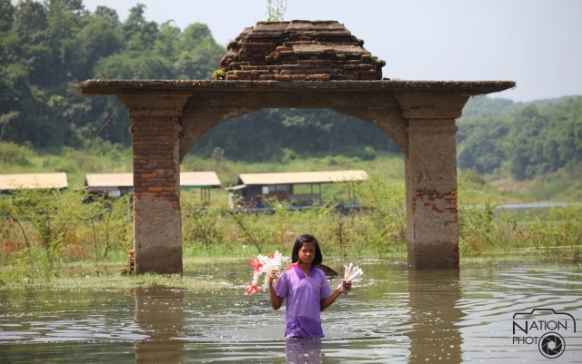 วัดจมน้ำ แหล่งท่องเที่ยวอีกแห่งหนึ่งของ อ.สังขละบุรี จ.กาญจนบุรี
