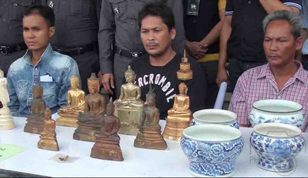 จับแก๊งขโมยพระพุทธรูปและโบราณวัตถุ ตามวัดต่างๆและโบราณสถานรวม 9 วัด