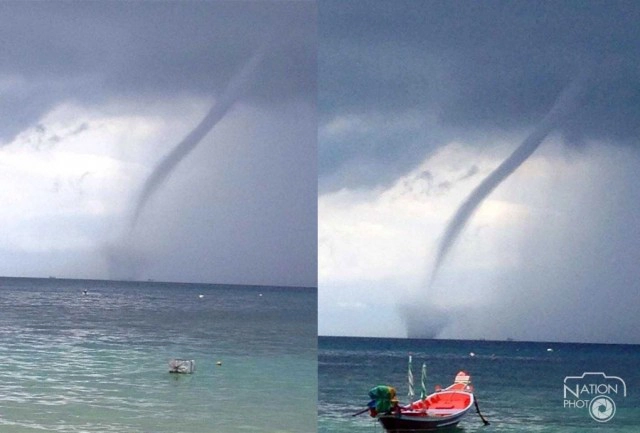 พายุงวงช้างขึ้น 3 ลูก ที่เกาะเต่า