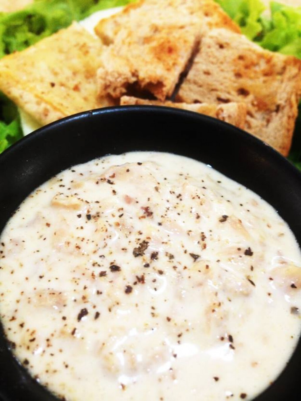 Cooking is Fun : น้ำสลัดครีม, ทูน่าน้ำสลัดกับขนมปังอบกรอบ