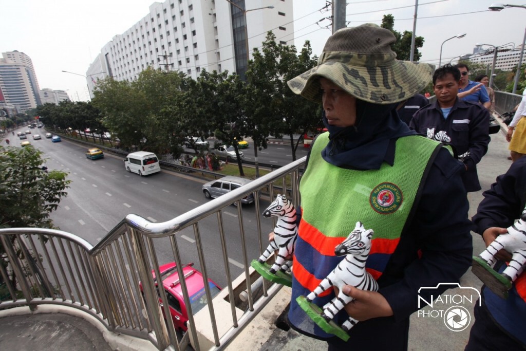 เก็บตุ๊กตาม้าลาย บนสะพานลอยข้ามถนนรัชดาภิเษก เก็บตุ๊กตาม้าลาย บนสะพานลอยข้ามถนนรัชดาภิเษก