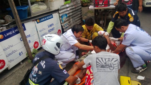 เหตุทะเลาะวิวาท ไล่ฟันตกตึกเจ็บทั้งคู่