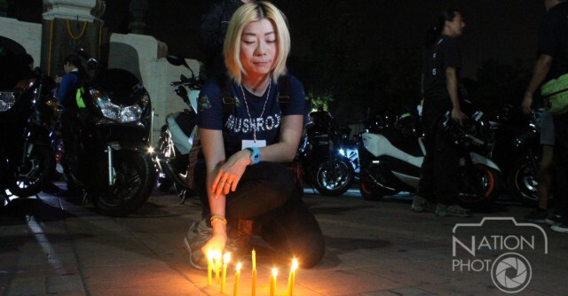 กลุ่ม"บิ๊กไบค์"ร่วมไว้อาลัยเพื่อนถูกตำรวจยิง