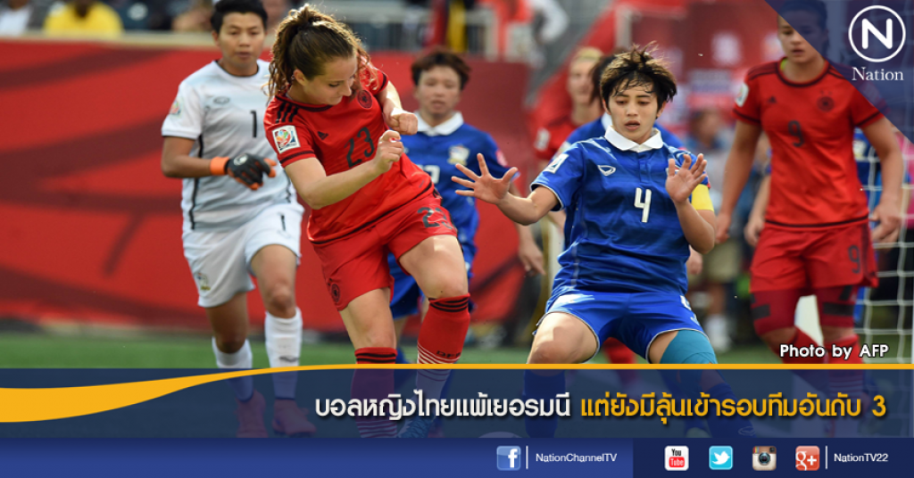 บอลหญิงไทยแพ้เยอรมนี แต่ยังมีลุ้นเข้ารอบทีมอันดับ 3