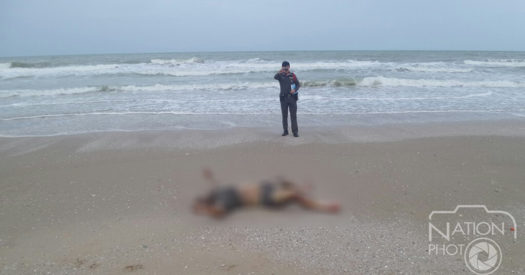 พบศพลอยมาเกยหาดแม่รำพึง พบศพลอยมาเกยหาดแม่รำพึง