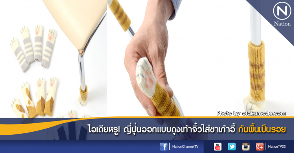 ไอเดียหรู! ญี่ปุ่นออกแบบถุงเท้าจิ๋วใส่ขาเก้าอี้ กันพื้นเป็นรอย ไอเดียหรู! ญี่ปุ่นออกแบบถุงเท้าจิ๋วใส่ขาเก้าอี้ กันพื้นเป็นรอย