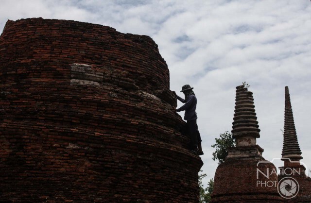 ภาพชุด กรมศิลปากรบูรณะวัดมงคลบพิตรหลังเสียหายจากน้ำท่วมครั้งใหญ่ปี 54