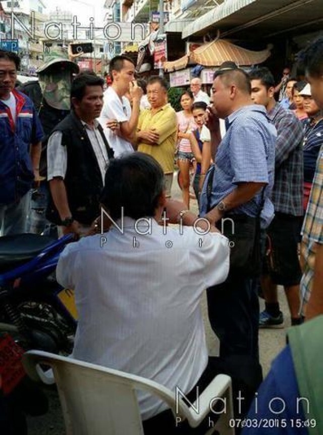 "เฮียจั้ว"เจ้าของตลาดนัดแกรนด์ฮอลล์พัทยา "มอบตัว" ยันไม่ได้ต่อย รอง ผกก.กองปราบ