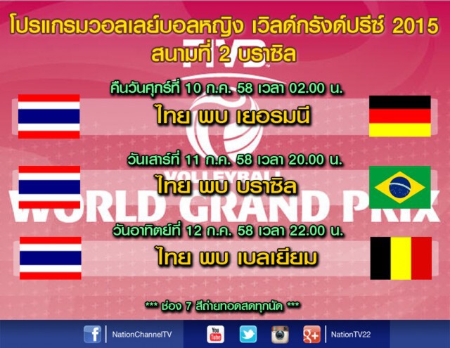 ตบยางสาวไทยซ้อมสนามจริง เตรียมพร้อม "เวิลด์กรังด์ปรีซ์" สนาม 2