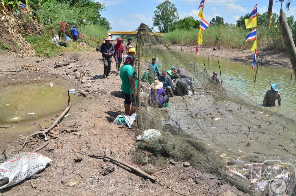 ชาวบ้านช่วยจับปลา"หน้าวัด"ปล่อยแหล่งน้ำธรรมชาติ หลังภัยแล้งทำน้ำในคลองแห้งขอด ชาวบ้านช่วยจับปลา"หน้าวัด"ปล่อยแหล่งน้ำธรรมชาติ หลังภัยแล้งทำน้ำในคลองแห้งขอด
