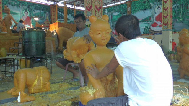 สร้างสรรค์! เทียนพรรษาวัดหนองบัวรอง เน้น "การละเล่นพื้นบ้าน" ของเด็กไทย
