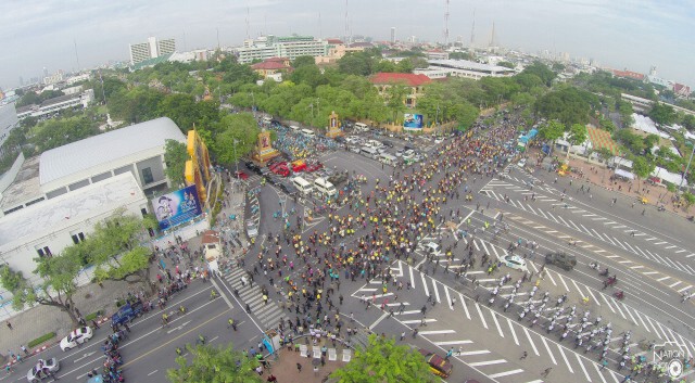 ชมภาพมุมสูง ซ้อมใหญ่ "BIKE FOR MOM ปั่นเพื่อแม่"