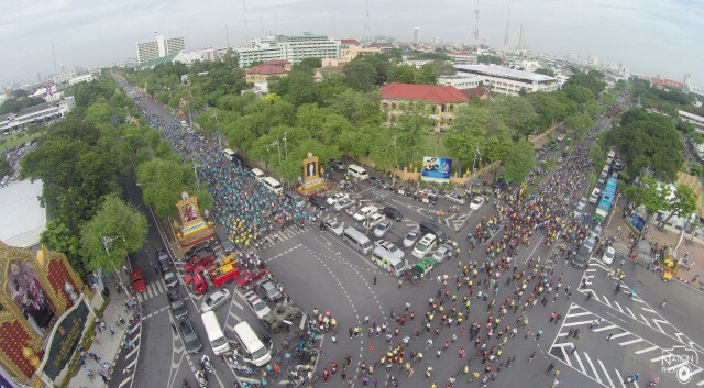 ชมภาพมุมสูง ซ้อมใหญ่ "BIKE FOR MOM ปั่นเพื่อแม่"