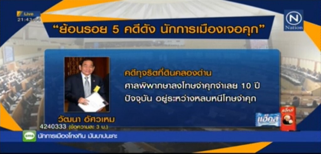 ย้อนรอย 5 คดีดัง นักการเมือง"เจอคุก" ย้อนรอย 5 คดีดัง นักการเมือง"เจอคุก"