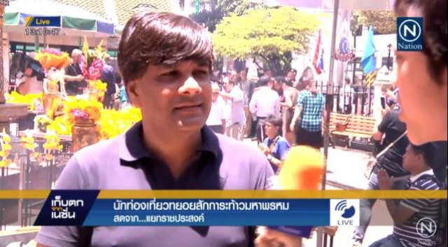 นักท่องเที่ยวจีนทยอยสักการะ"ท้าวมหาพรหม"
