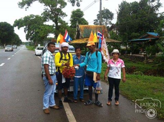 คณะเดินเท้าถวายพระพรจากปัตตานีถึงชุมพรแล้ว