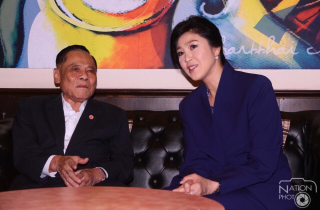ยิ่งลักษณ์พร้อมแกนนำเพื่อไทยอวยพรวันเกิด บรรหาร