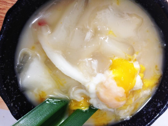 Cooking is Fun : ขนมเข่งน้ำกะทิใบเตยมะพร้าวอ่อนใส่ไข่