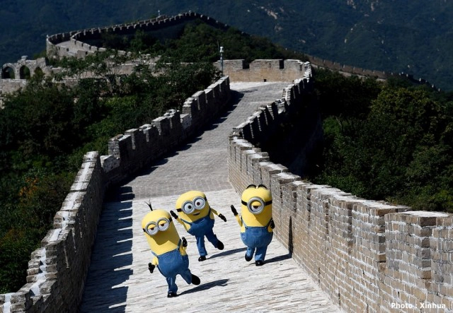 "มินเนียน" บุกกำแพงเมืองจีน โปรโมทหนังฉาย 13 ก.ย.