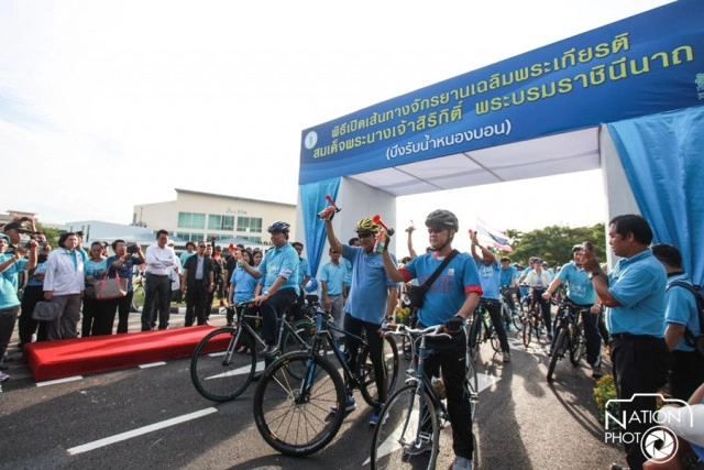 "สุขุมพันธุ์"เปิดเส้นทางจักรยานศูนย์กีฬาบึงหนองบอน