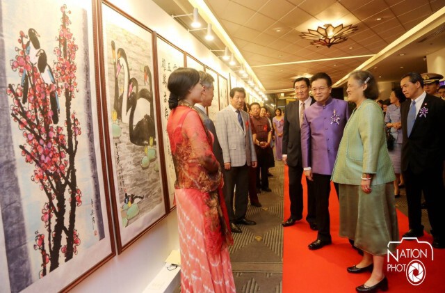 พระเทพฯ ทรงร่วมงานภาพวาดและการเขียนพู่กันจีน