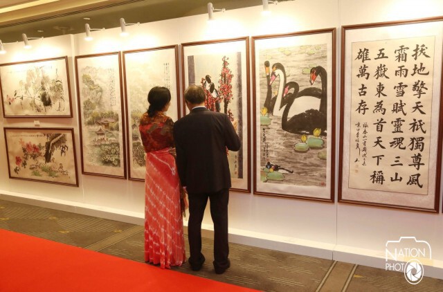 พระเทพฯ ทรงร่วมงานภาพวาดและการเขียนพู่กันจีน