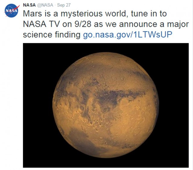 "นาซ่า" จะเผยความลับครั้งใหญ่เกี่ยวกับดาวอังคาร