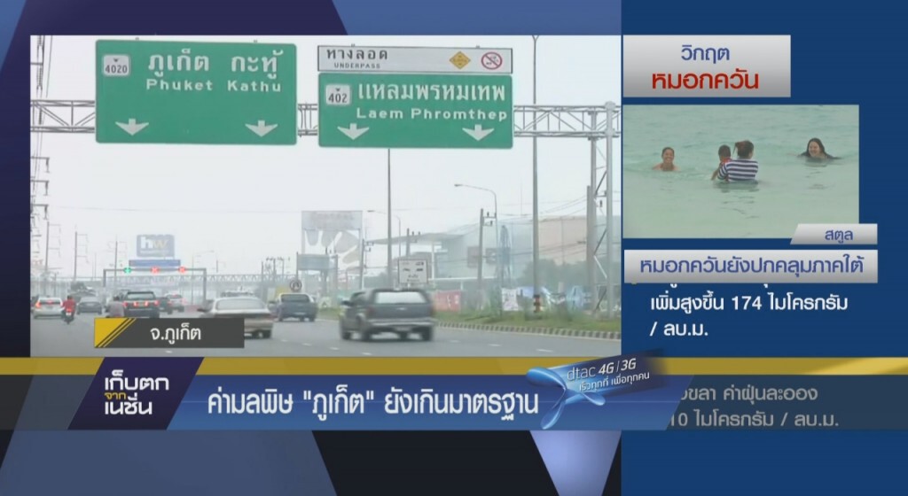 ค่ามลพิษฝุ่นละออง จ.ภูเก็ต ยังเกินมาตรฐาน ค่ามลพิษฝุ่นละออง จ.ภูเก็ต ยังเกินมาตรฐาน