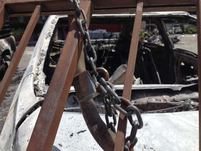 ภาพชุด สภ.ถลางเช้าวันนี้หลังเกิดเหตุจลาจล