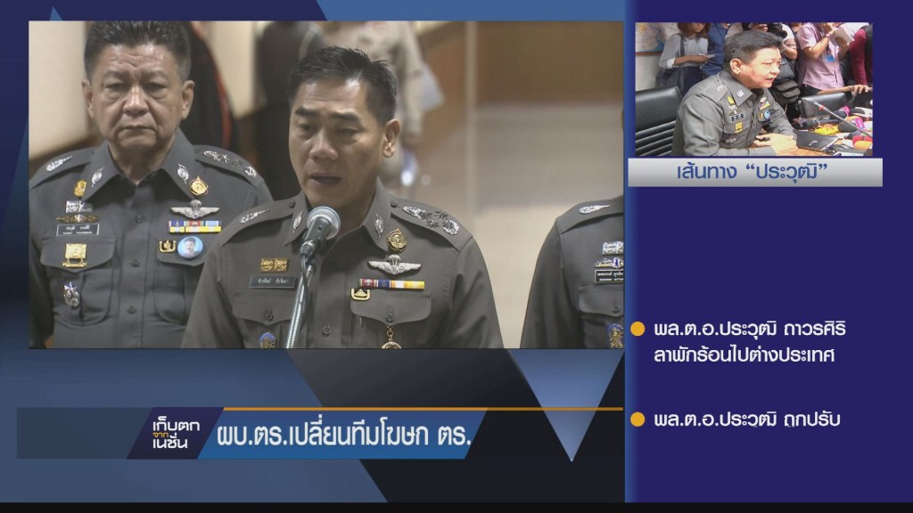 เก็บตกเย็น - ผบ.ตร.เปลี่ยนทีมโฆษก ตร.