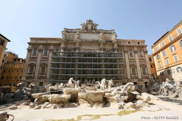 น้ำพุเทรวีในกรุงโรม เปิดให้ชมแล้ว