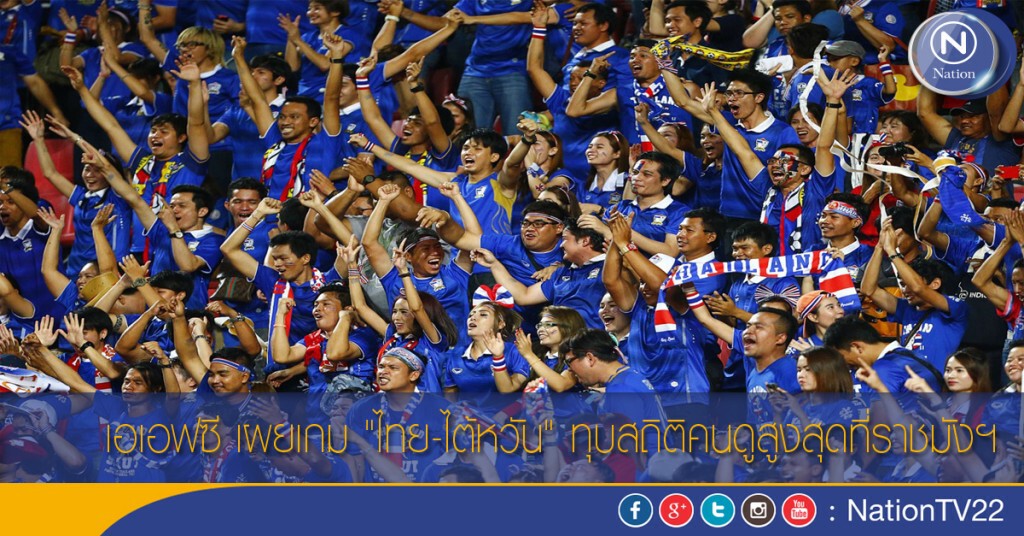 เอเอฟซี เผยเกม "ไทย-ไต้หวัน" ทุบสถิติคนดูสูงสุดที่ราชมังฯ
