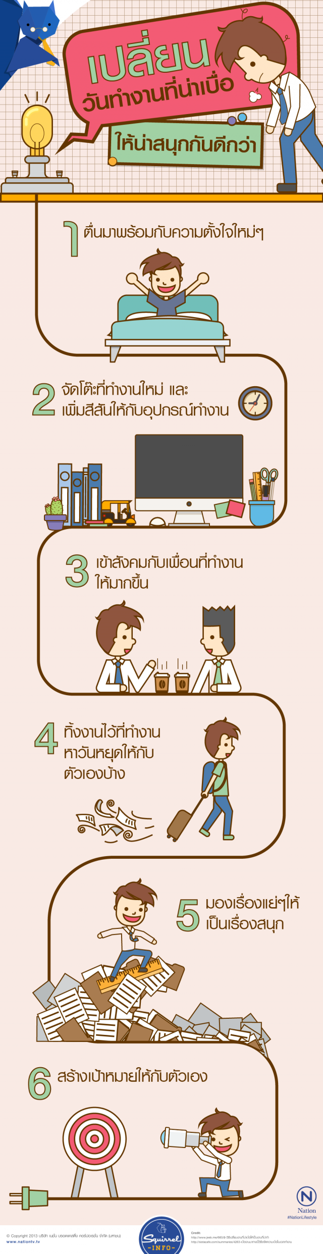 Squirrel Info : เปลี่ยนวันทำงานที่น่าเบื่อให้น่าสนุกกันดีกว่า (Infographic)