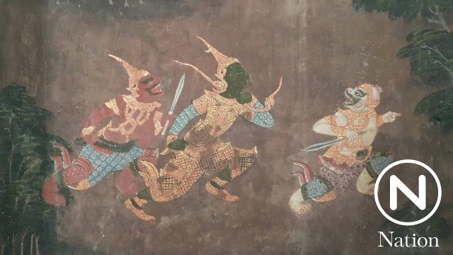 พบจิตรกรรมฝาผนัง"แฝดอินจัน"ในโบสถ์วัดราชบูรณะ พิษณุโลก