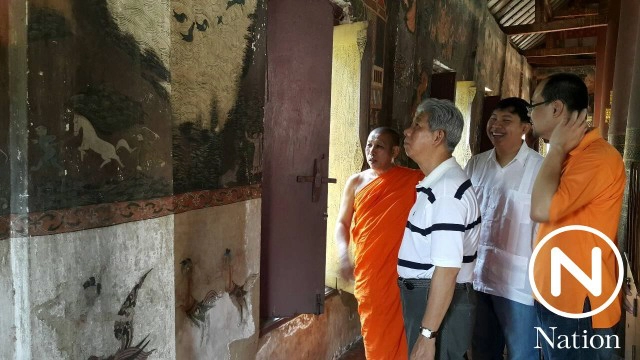 พบจิตรกรรมฝาผนัง"แฝดอินจัน"ในโบสถ์วัดราชบูรณะ พิษณุโลก