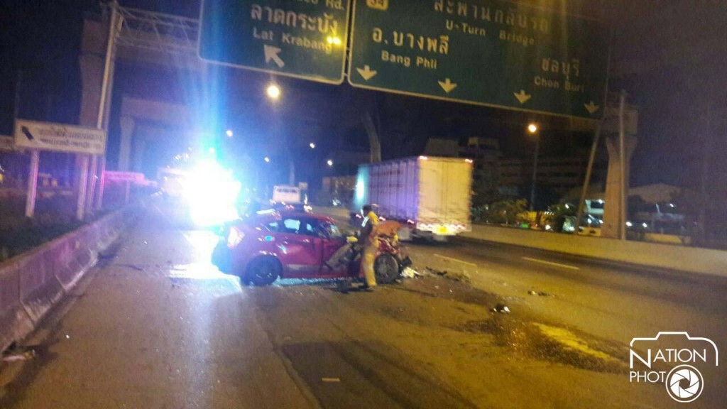 ดีเจคลื่นเฟรซ เสยท้าย 10 ล้อ เสียชีวิตบน ถ.บางนา-ตราด