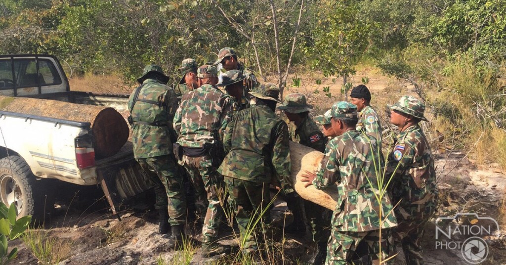 นรข. อุบลฯ ยึดไม้หวงห้ามในเขตป่าอุทยานผาแต้ม นรข. อุบลฯ ยึดไม้หวงห้ามในเขตป่าอุทยานผาแต้ม