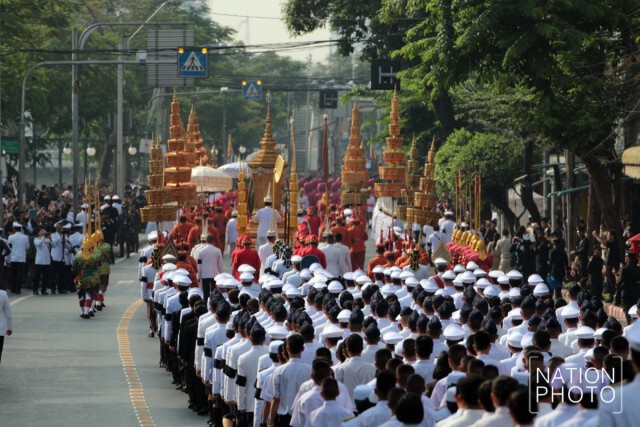 ภาพชุด5 ขบวนพระอิสริยยศเชิญพระโกศพระศพสมเด็จพระพระสังฆราช