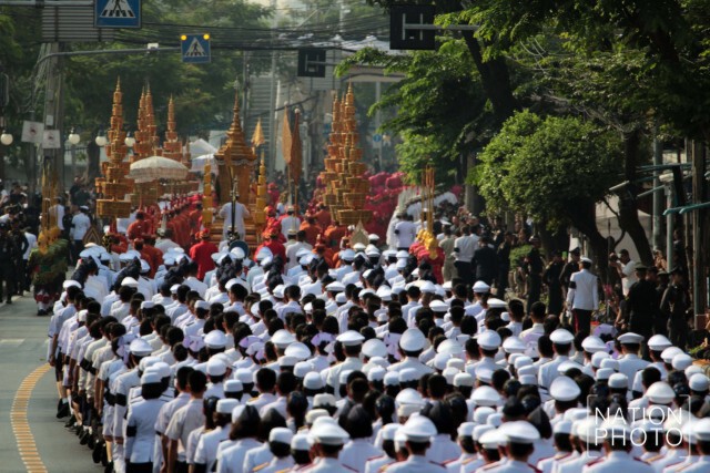 ภาพชุด5 ขบวนพระอิสริยยศเชิญพระโกศพระศพสมเด็จพระพระสังฆราช
