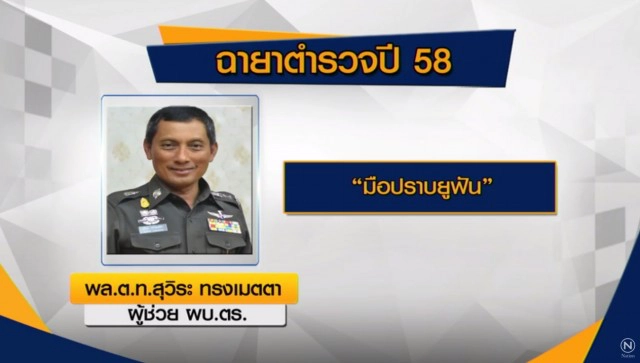 เปิดฉายาตำรวจปี 58-  "จักรทิพย์" ผบ.เสียทรง