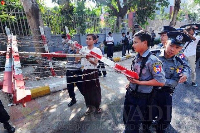 ประท้วง!สถานทูตไทยที่ย่างกุ้ง หลังตัดสินคดีเกาะเต่า