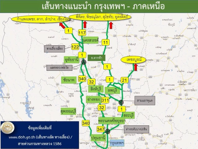 กรมทางหลวงแนะเส้นทางเลี่ยง! "เทศกาลปีใหม่"